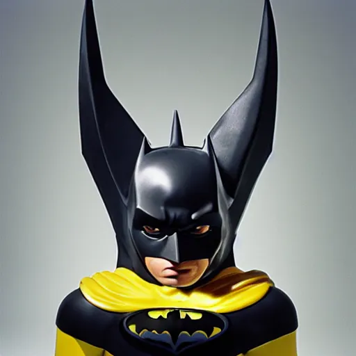 Image similar to an sculpture by Jeff Koons about Batman