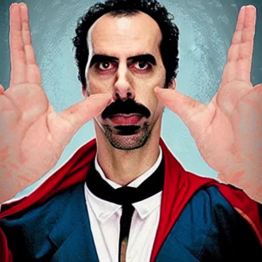 Image similar to “borat as dr strange”