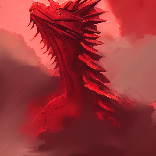 Image similar to a red scale!!!! from a ( ( ( dragon ) ) ), digital art, trending on artstation