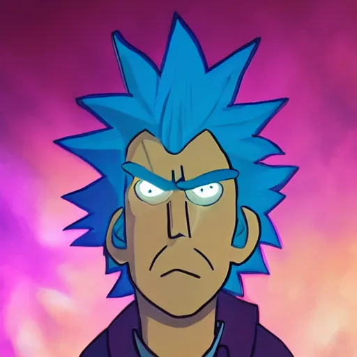 Image similar to a portrait of rick sanchez, epic lighting