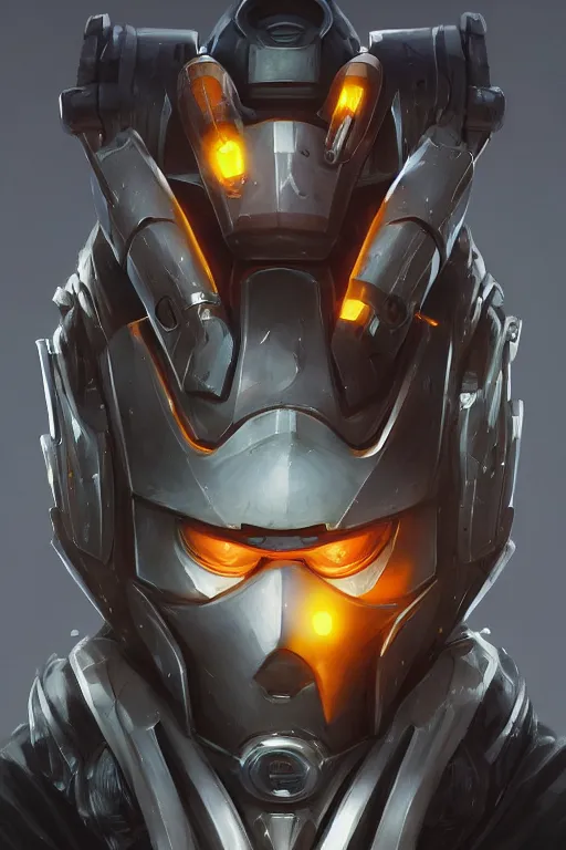 Image similar to epic mask helmet robot ninja portrait stylized as fornite style game design fanart by concept artist gervasio canda, behance hd by jesper ejsing, by rhads, makoto shinkai and lois van baarle, ilya kuvshinov, rossdraws global illumination radiating a glowing aura global illumination ray tracing hdr render in unreal engine 5