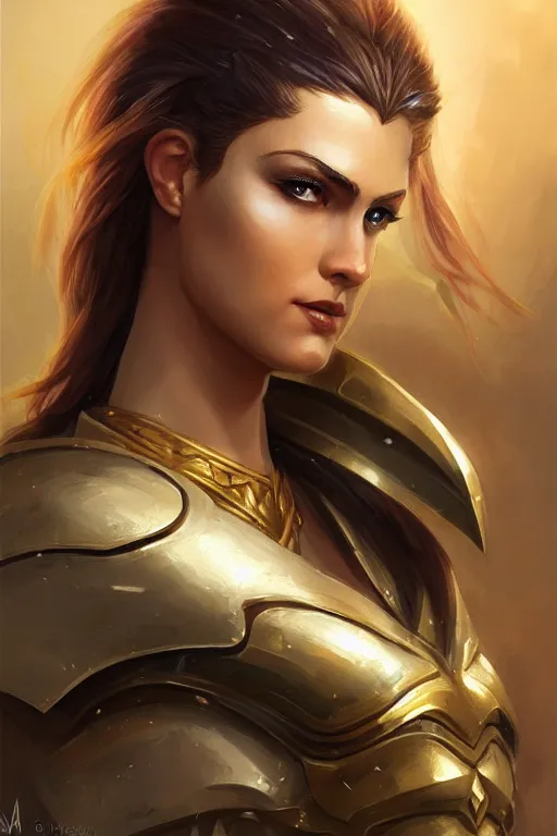 Image similar to amazon valkyrie athena, d & d, fantasy, portrait, highly detailed, headshot, digital painting, trending on artstation, concept art, sharp focus, illustration, art by artgerm and greg rutkowski and magali villeneuve