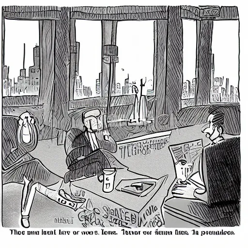 Image similar to the funniest new yorker cartoon