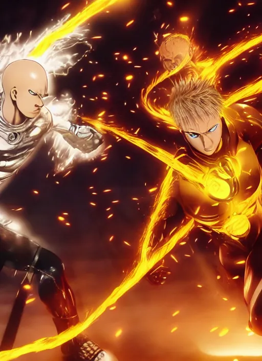 Saitama vs Garou on Behance in 2023