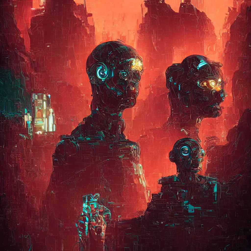 Image similar to portrait of gollum as cyborg, netrunner cyberpunk, artstation, art by petros afshar, tom whalen, laurie greasley and greg rutkowski and ilya kuvshinov