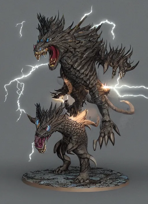 Image similar to new fantasy beast, fantasy, magic, dungeons and dragons, dnd, role playing, extremely detailed, volumetric lightning