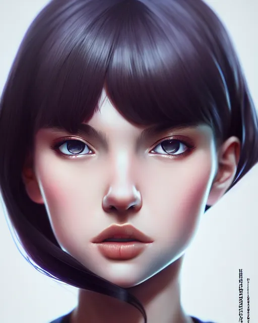 Prompt: full 1 2 0 mm face portrait of a beautiful slender uzbek girl, in tshirt, furious, by saruei and guweiz and ilya kuvshinov and grant morrison and range murata digital art, ultra clear and sharp focus, trending on artstation hq, deviantart, pinterest, unreal engine 5, 4 k uhd image