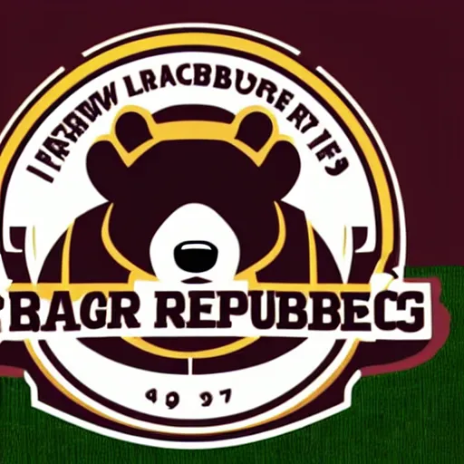 Image similar to new logo for Sacramento republic FC with bear smoking a joint