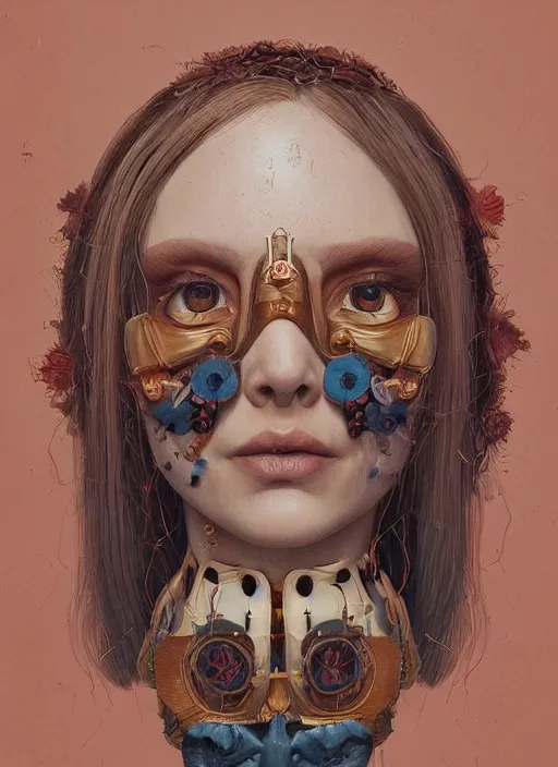 Prompt: portrait made from wood :: by Martine Johanna and Simon Stålenhag and Chie Yoshii and wlop and Guillermo del toro :: ornate, dynamic, particulate, rich colors, elegant, centered, artstation, smooth, sharp focus, octane render, 3d