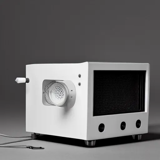 Image similar to product photography teenage engineering electric chair, dieter rams, jonothan ive, vintage