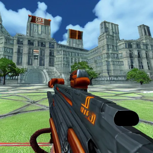 Image similar to Obama in Unreal Tournament 1999, PC game screenshot