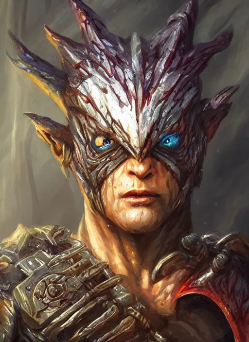 Image similar to bleeding eyes, ultra detailed fantasy, dndbeyond, bright, colourful, realistic, dnd character portrait, full body, pathfinder, pinterest, art by ralph horsley, dnd, rpg, lotr game design fanart by concept art, behance hd, artstation, deviantart, hdr render in unreal engine 5