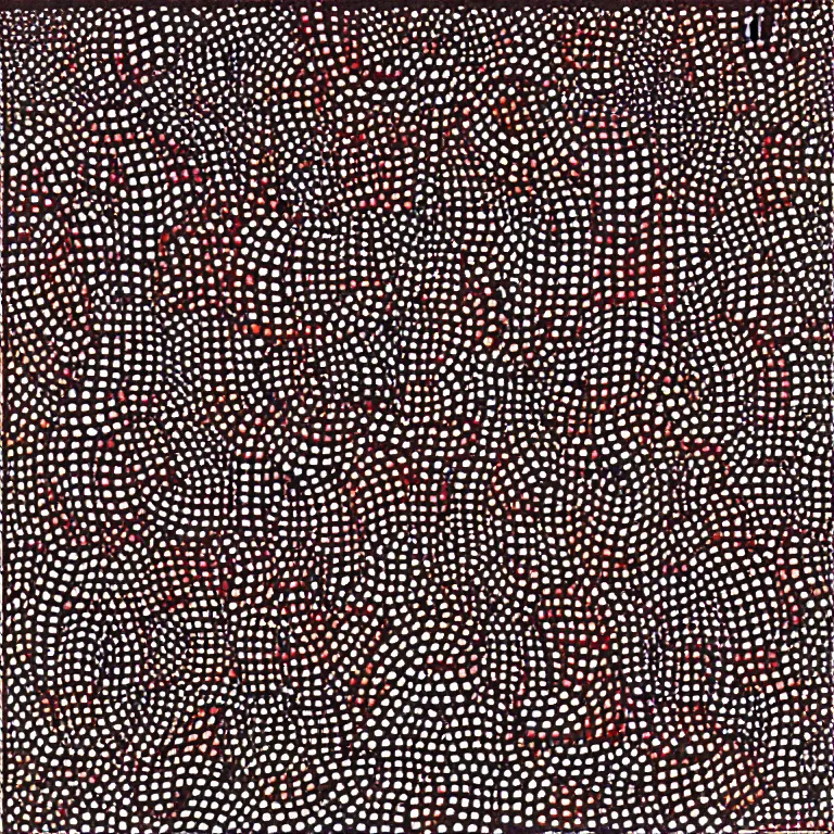 Prompt: an unsettling dream by yayoi kusama