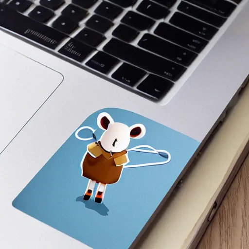 Image similar to cute phone wires sheep by luc cornec sticker