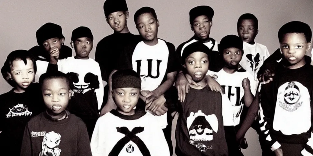 Prompt: wu-tang clan as kids