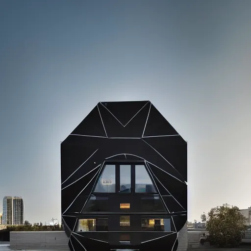 Image similar to a modern building that looks like darth vader