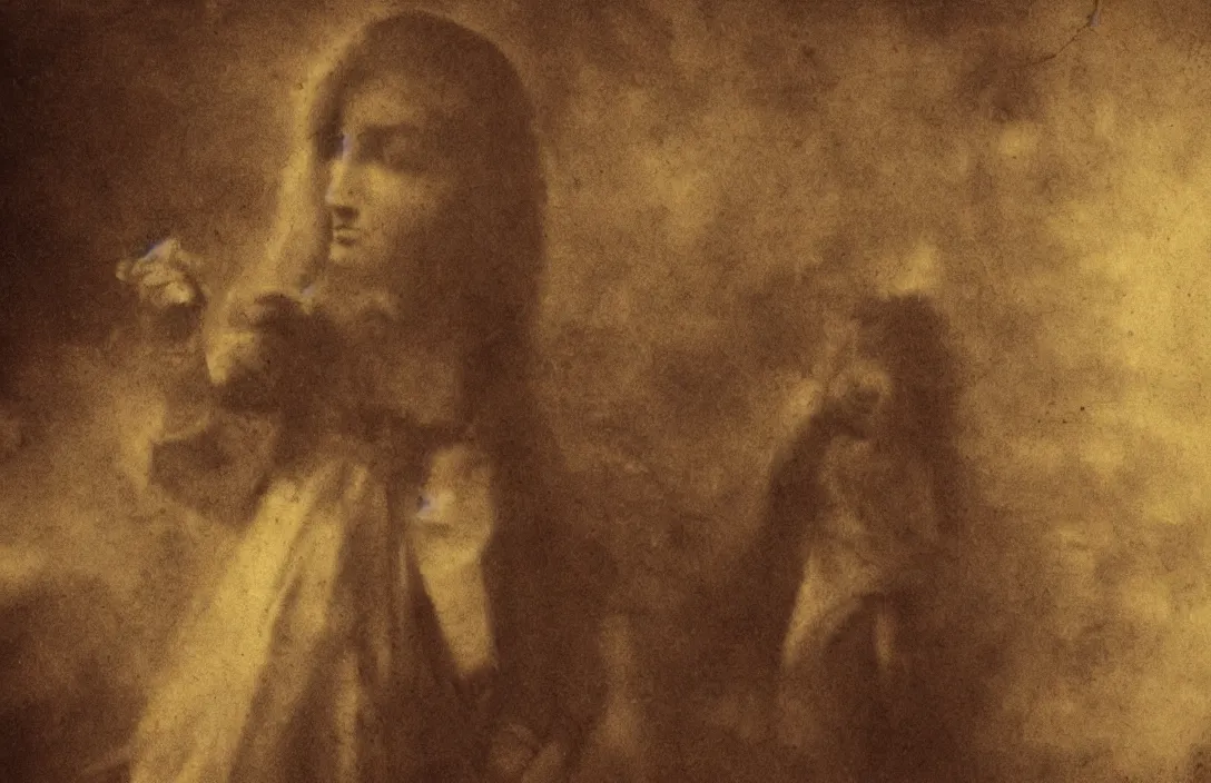 Image similar to result is a sophisticated interplay between warm, cool, light and dark colors. queen of heaven intact flawless ambrotype from 4 k criterion collection remastered cinematography gory horror film, ominous lighting, evil theme wow photo realistic postprocessing turing pattern 5 meo joseph henry sharp photograph by jan urschel