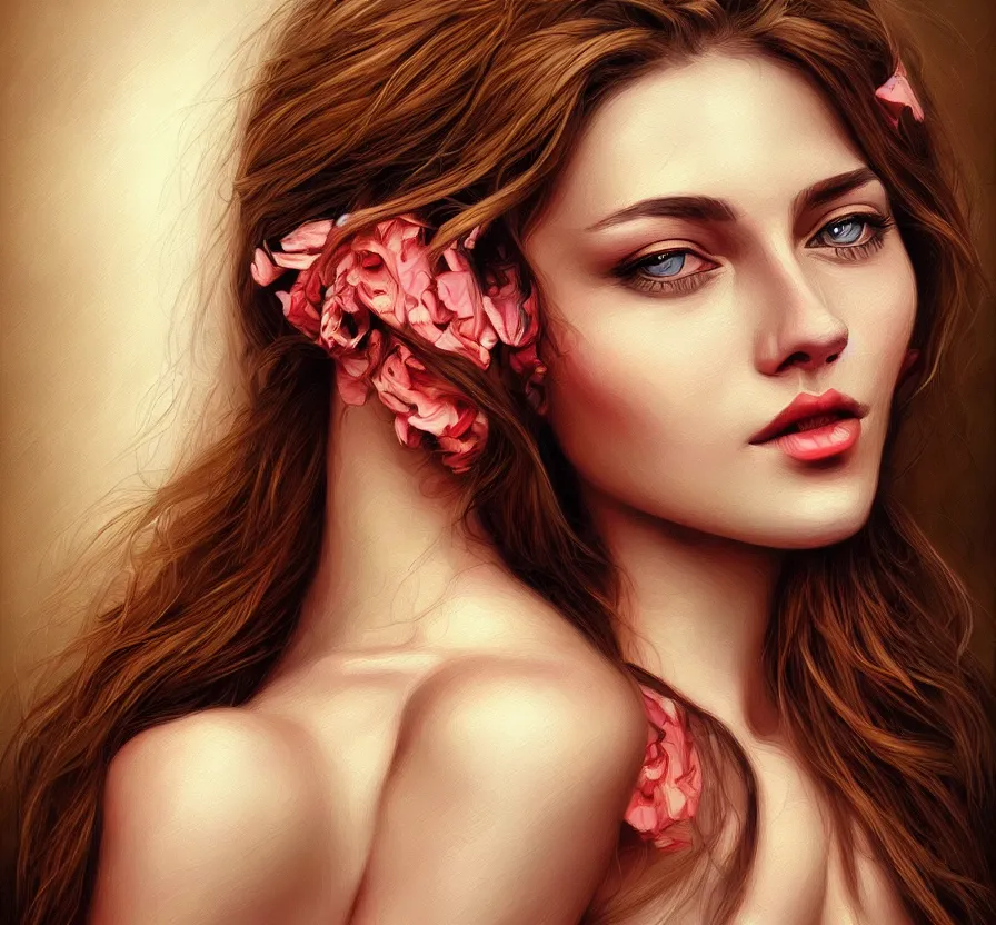 Prompt: beautiful woman, illustration, painting oil on canvas, intricate portrait, detailed, illustration, hd, digital art, overdetailed, art, concept, art