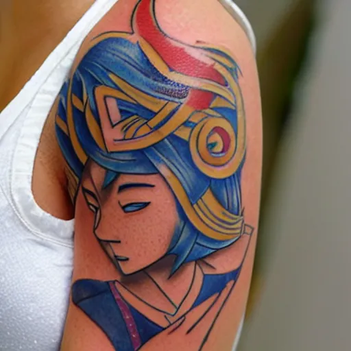 Image similar to konata izumi, tattoo on arm