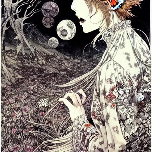 Prompt: prompt: Portrait painted in Salor Moon style drawn by Vania Zouravliov and Takato Yamamoto, inspired by Fables, intricate acrylic guache painting, high detail, sharp high detail, manga and anime 2000
