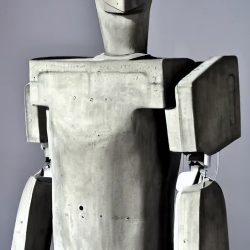 Prompt: humanoid robot 1 9 3 0 concrete art