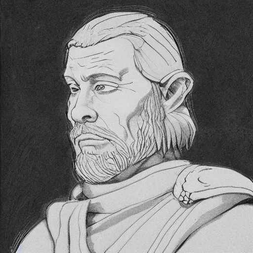 Prompt: portrait of jedi nito cortizo by michelangelo