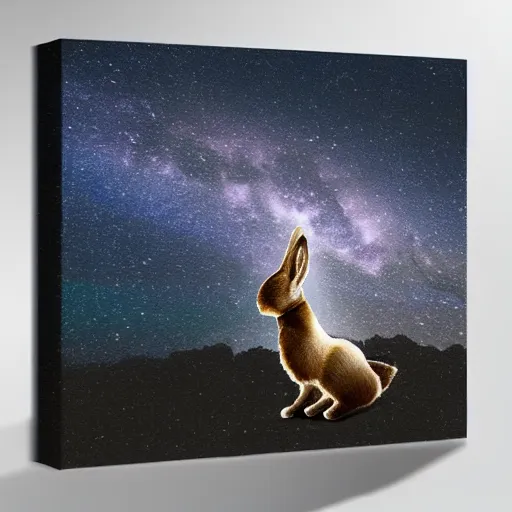 Prompt: milky way shaped like a rabbit,photorealistic