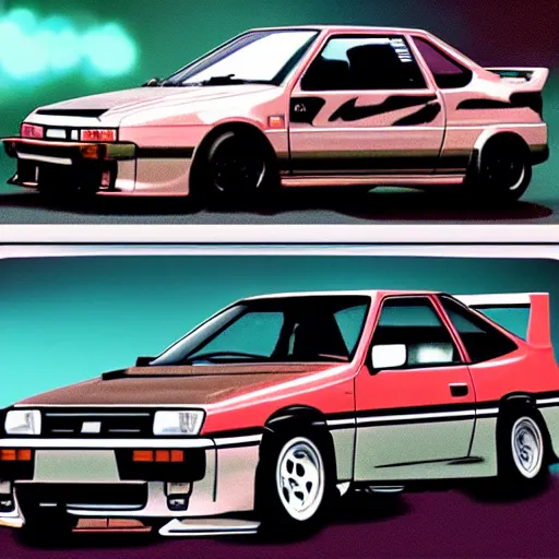 Image similar to Initial d, Toyota ae86, Mordekaiser, league of legends, eurobeat