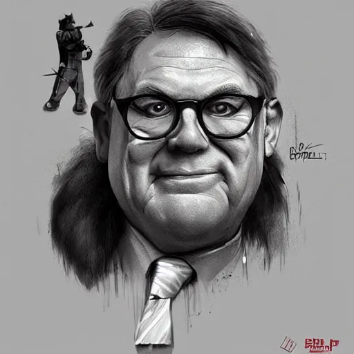 Image similar to bill barr fried chicken hybrid, bill barr anthropomorphic transformation, realistic face, greg rutkowski, artgerm, digital art,