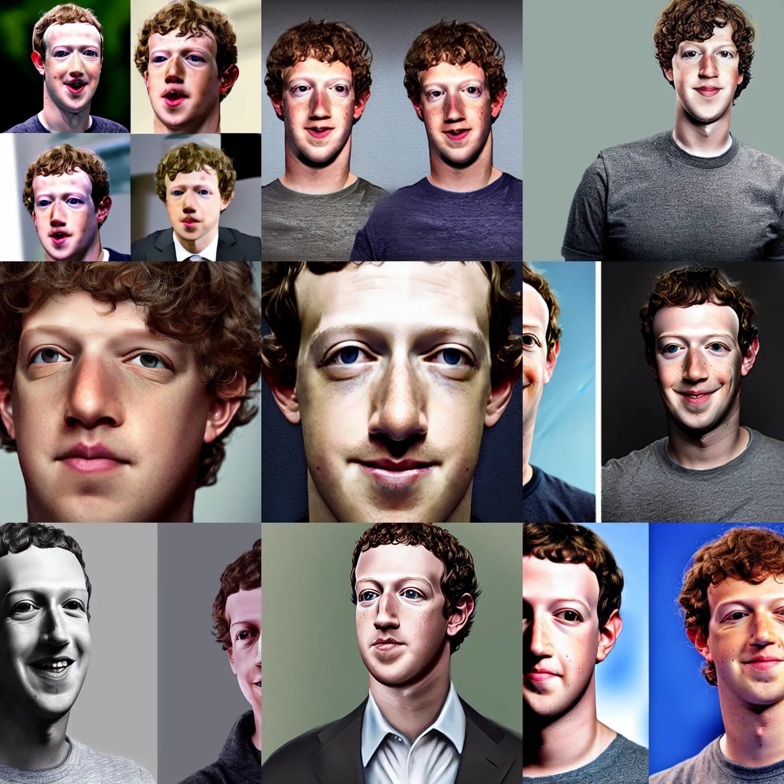 Prompt: A portrait of Mark Zuckerberg fused with Jesse Eisenberg's face