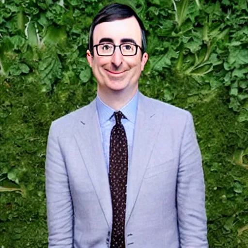 Prompt: john oliver and a cabbage are getting married