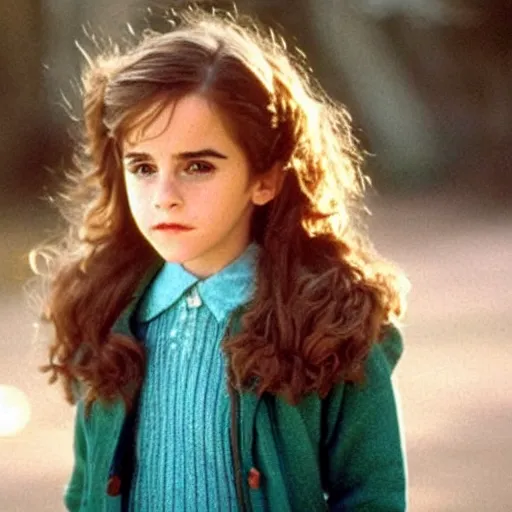 Image similar to “A still of child actor Emma Watson as Maizy Russell in the film Uncle Buck, high definition”