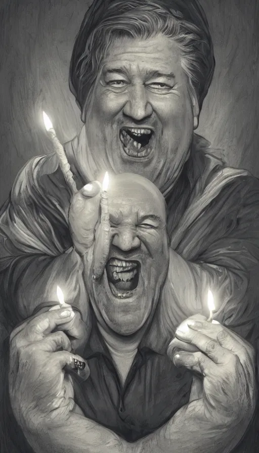 Prompt: david lynch as fat drunk tavern owner, laughing, candles, fame of thrones, warhammer, fibonacci, sweat drops, intricate fashion clothing, insane, intricate, highly detailed, surrealistic, digital painting, artstation, concept art, smooth, sharp focus, illustration, unreal engine 5, 8 k, art by artgerm and greg rutkowski and alphonse mucha