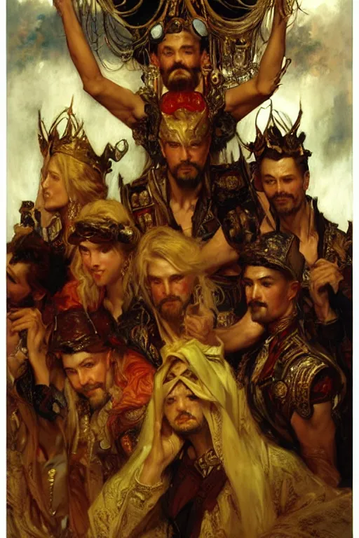 Image similar to the twelve kingdoms, painting by gaston bussiere, craig mullins, j. c. leyendecker, tom of finland