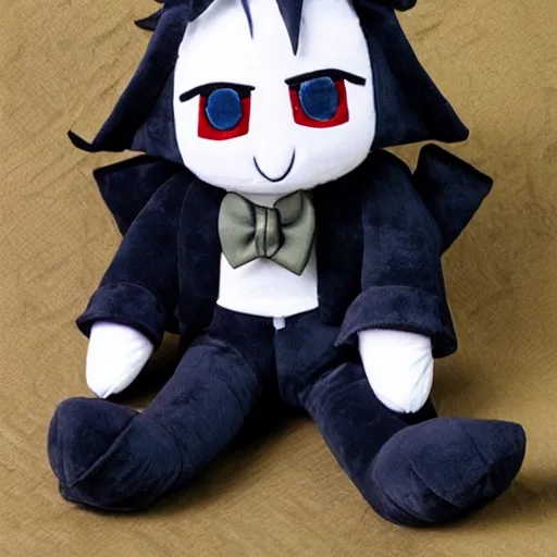 Image similar to cute fumo plush of the gentleman thief who steals hearts and possessions alike