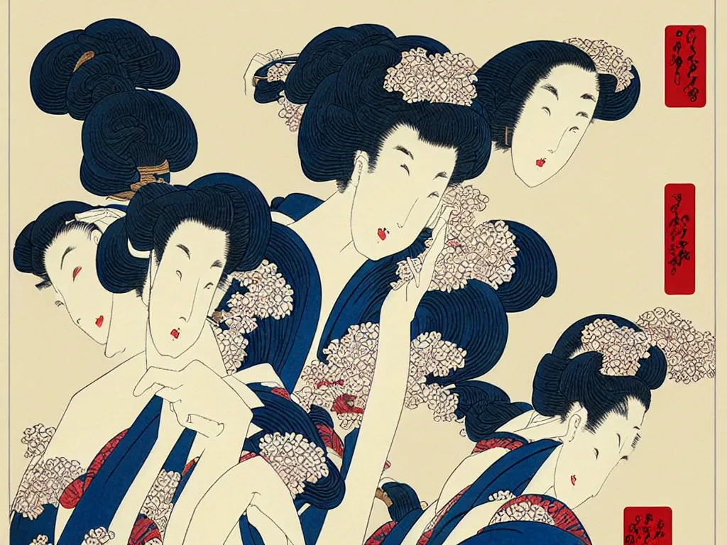 Prompt: fashion advertising campaign by hokusai, highly detailed, intricate