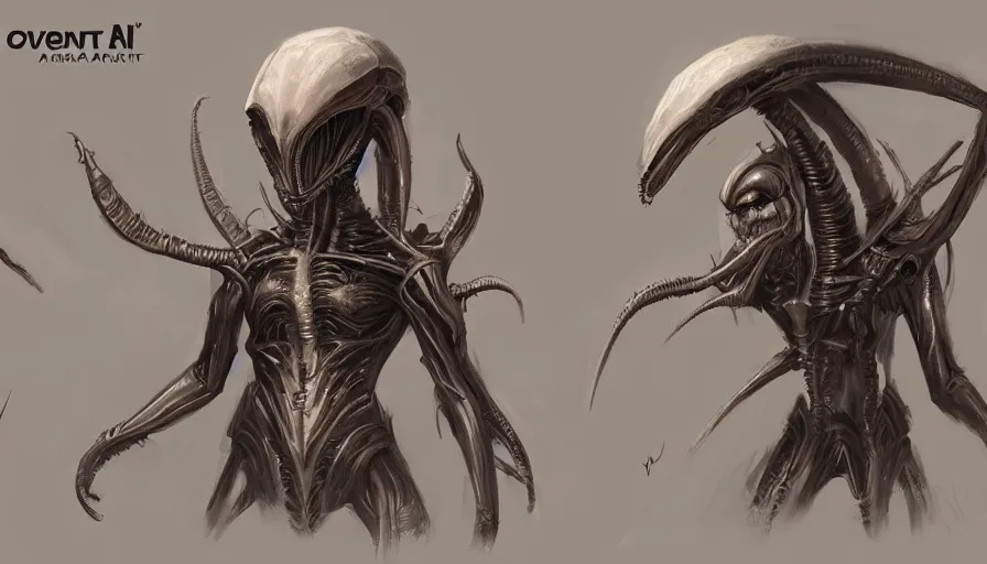 Prompt: concept art of alien convenant, for aaa game, cinematic shot, oil painting by jama jurabaev, extremely detailed, brush hard, artstation, high quality, brush stroke