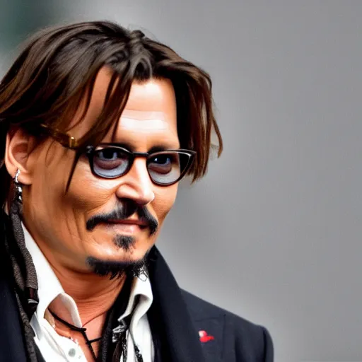 Image similar to johnny depp cheering in court as he wins defamation case, 4 k, photorealistic photography