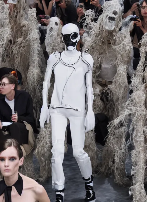 Image similar to hyperrealistic and heavy detailed balenciaga runway show of ghost busters, leica sl 2 5 0 mm, vivid color, high quality, high textured, real life