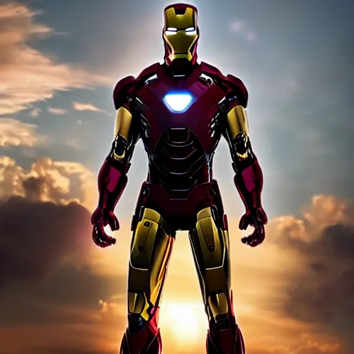 Prompt: Iron Man in all black 4K detail