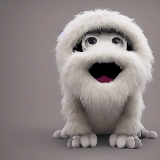 Image similar to ultra realistic fluffy monster designed by balenciaga, dark cinematic, volumetric, realistic, 3 d render, cinematic lighting, ray tracing, cinematic, unreal engine 5, unreal engine render, octane render, hyper realistic, photo, 8 k