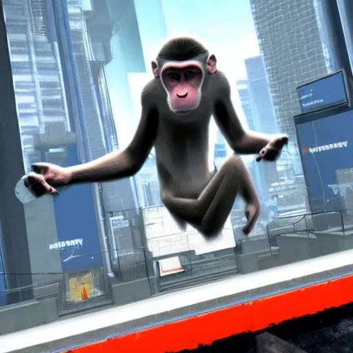 Image similar to a monkey in mirrors edge