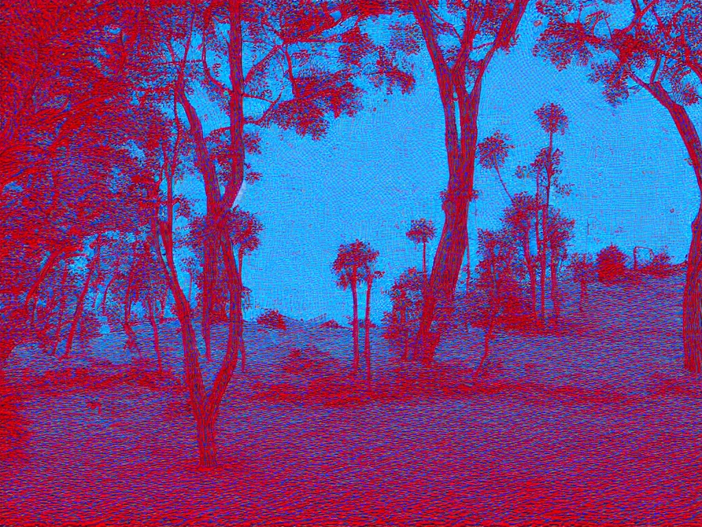 Image similar to stereophotography landscape anaglyph render