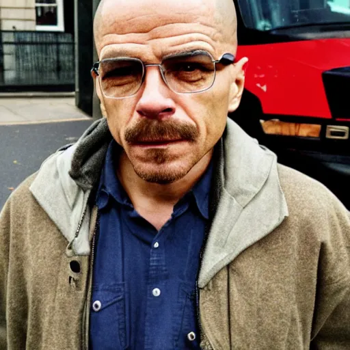 Image similar to gus from breaking bad goes to london