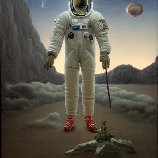 Prompt: hyperrealistic surrealism, David Friedrich, Kenne Gregoire, award winning masterpiece with incredible details, Zhang Kechun, a surreal vaporwave vaporwave vaporwave vaporwave vaporwave painting of an astronaut lost in a liminal space trying to escape from simulated reality, highly detailed, trending on ArtStation