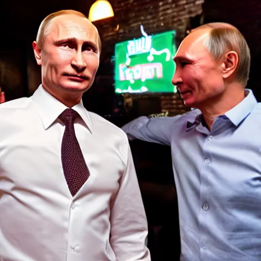 Image similar to vladimir putin in gay bar