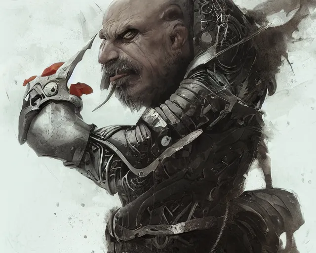 Image similar to portrait of doctor ivo robotnik, epic, tragic, dark fantasy art, fantasy, pretty, hd shot, digital portrait, beautiful, artstation, comic style, by artgerm, guy denning, jakub rozalski, magali villeneuve and charlie bowater