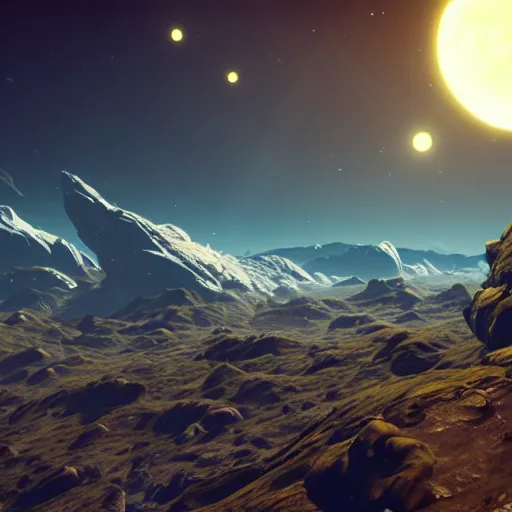 Image similar to no man's sky videogame beautiful screenshot