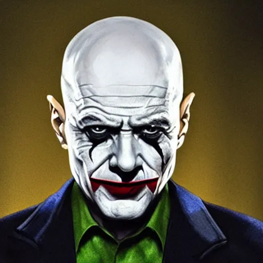 Image similar to A still of Walter White as the Joker in Joker (2019)