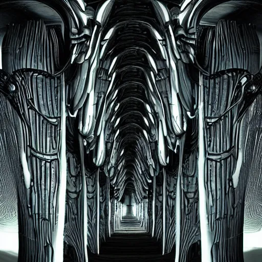 Prompt: xenomorph cathedral